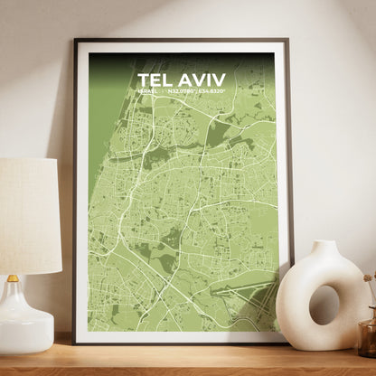 Tel Aviv Grove Map Poster