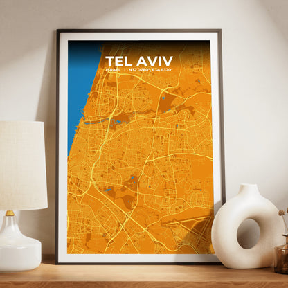 Tel Aviv Scorch Map Poster