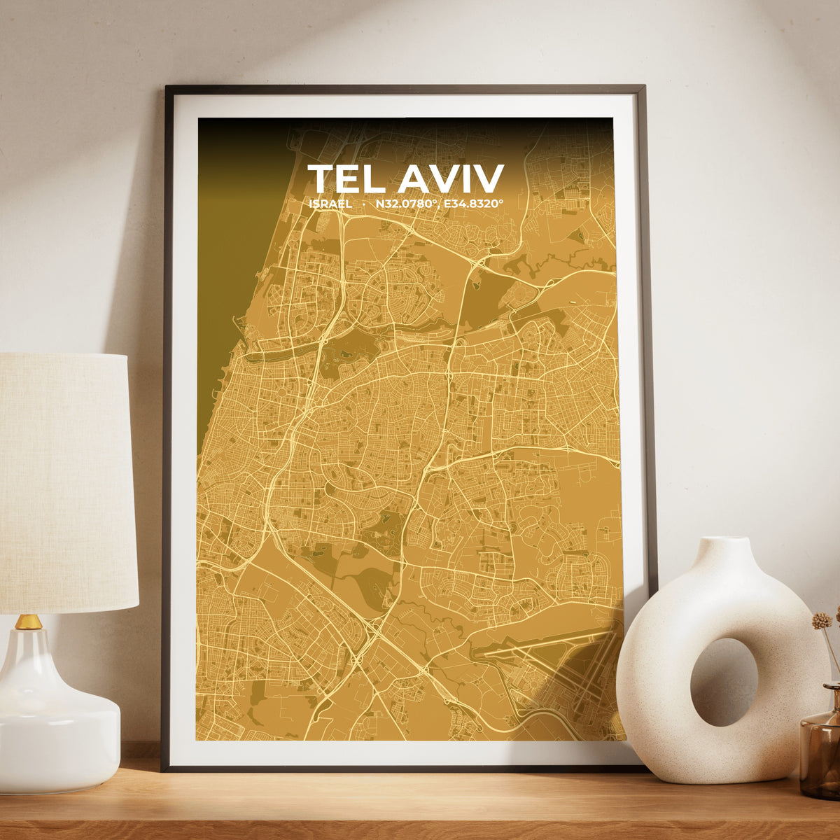 Tel Aviv Forge Map Poster