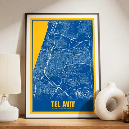 Tel Aviv Blockbuster Map Poster