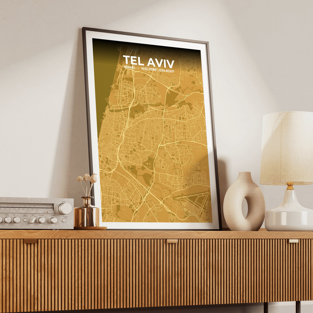 Tel Aviv Forge Map Poster