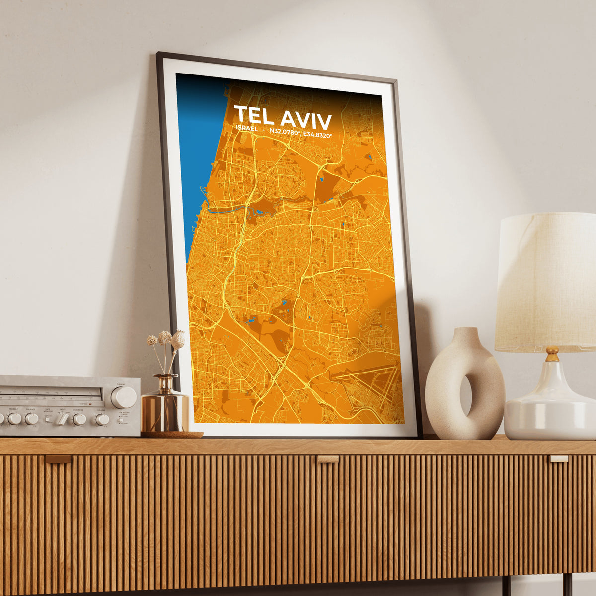 Tel Aviv Scorch Map Poster