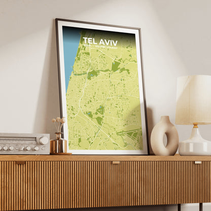 Tel Aviv Fern Map Poster