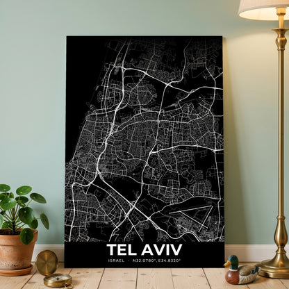 Tel Aviv Elegant Map Poster