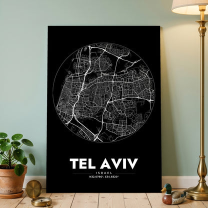 Tel Aviv Spot Map Poster
