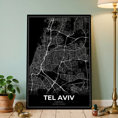 Tel Aviv Modern Map Poster