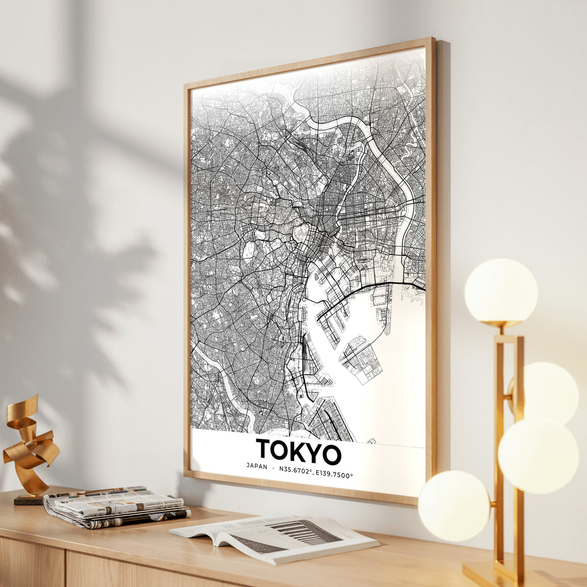 Tokyo Elegant Map Poster