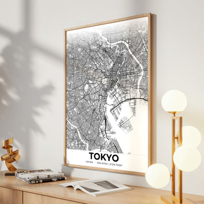 Tokyo Elegant Map Poster