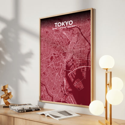 Tokyo Garnet Map Poster