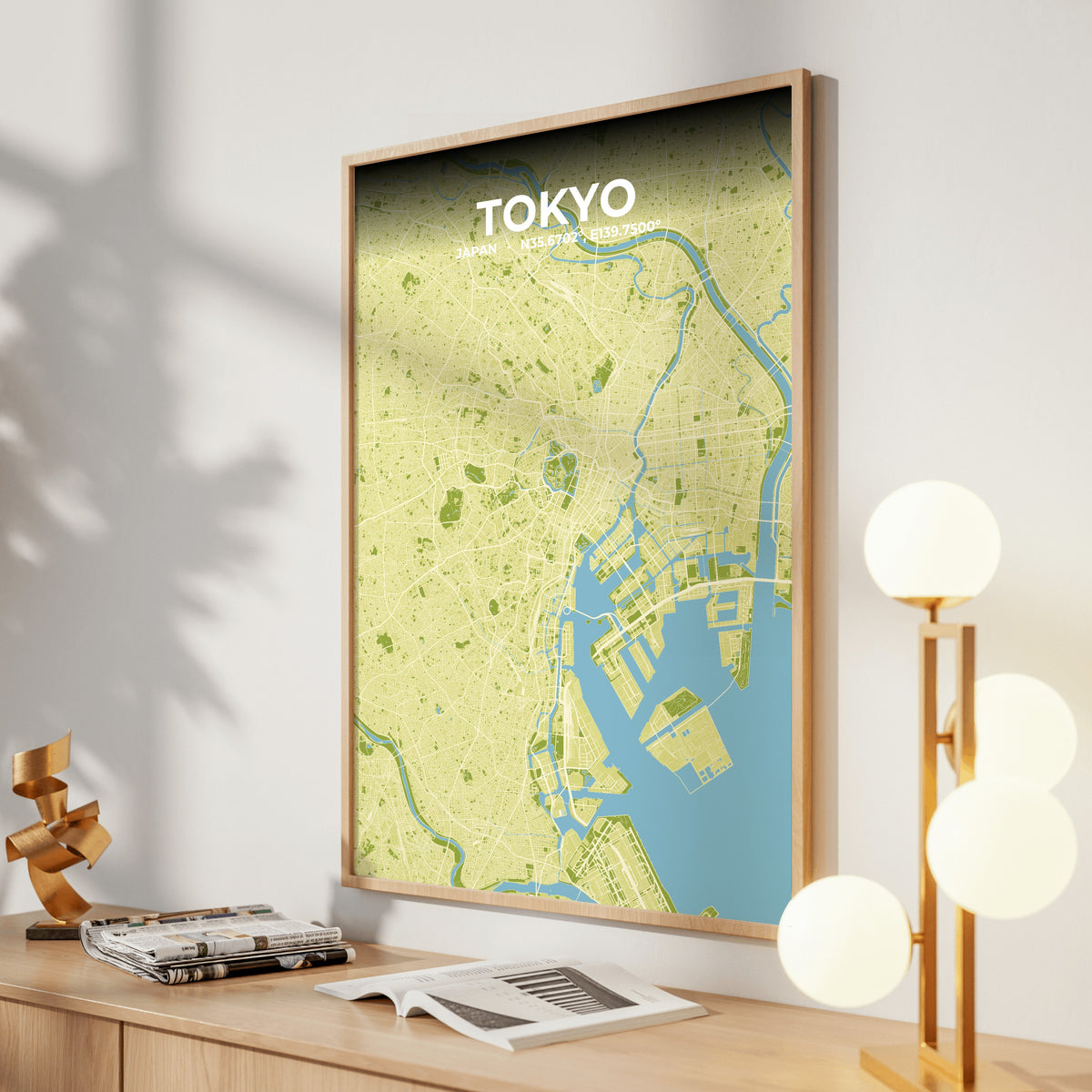 Tokyo Fern Map Poster