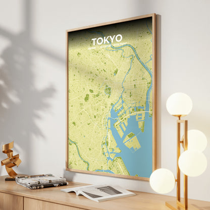 Tokyo Fern Map Poster