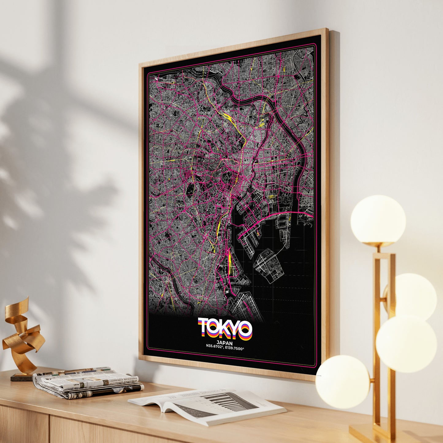 Tokyo Retro Map Poster