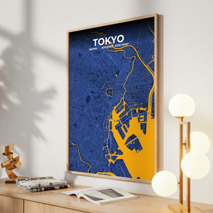 Tokyo Ink Map Poster