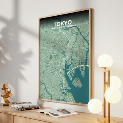 Tokyo Mist Map Poster
