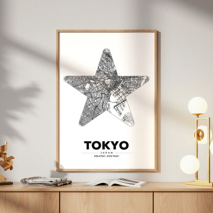 Tokyo Star Map Poster
