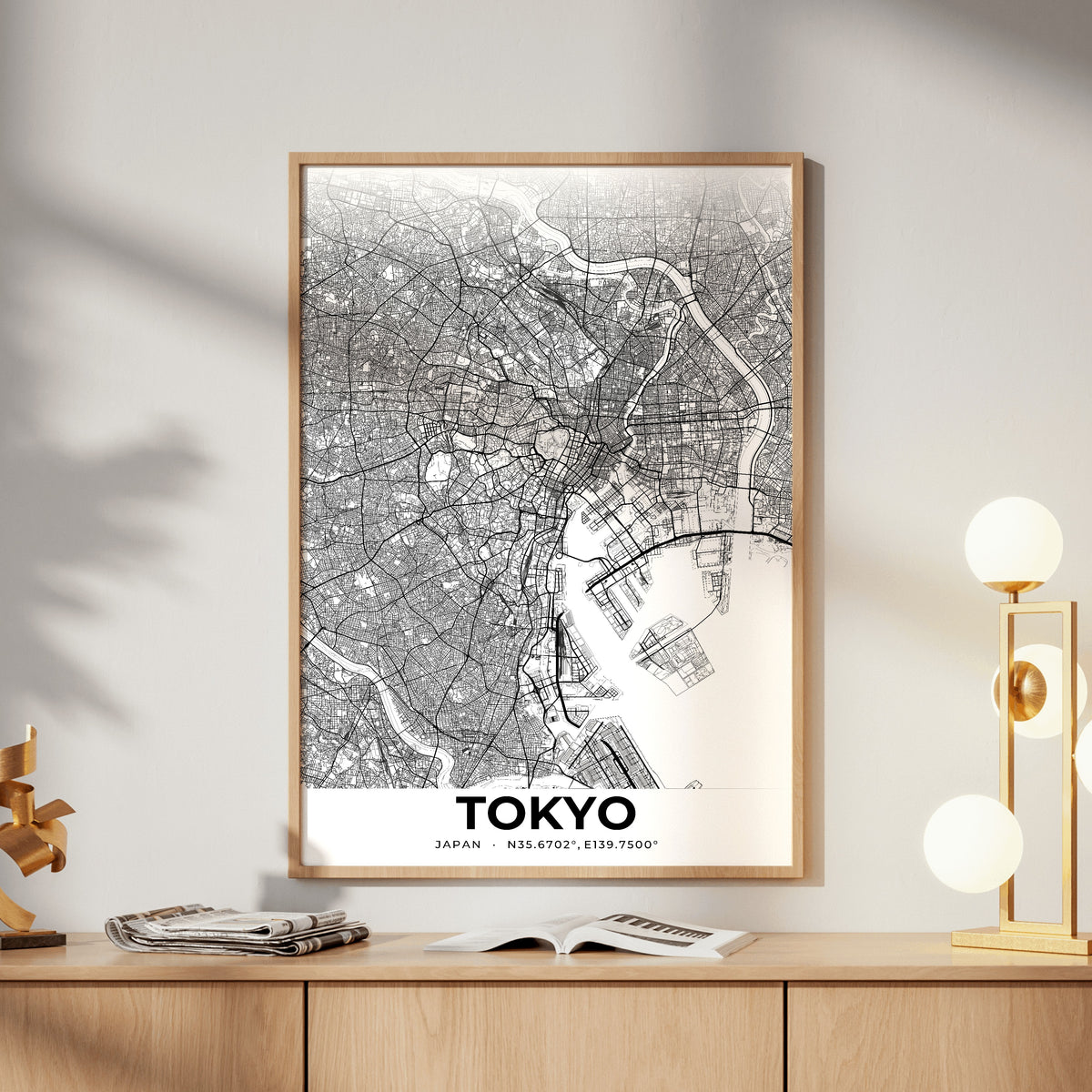 Tokyo Elegant Map Poster