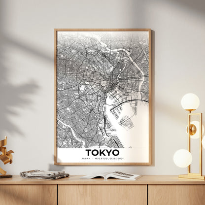 Tokyo Elegant Map Poster