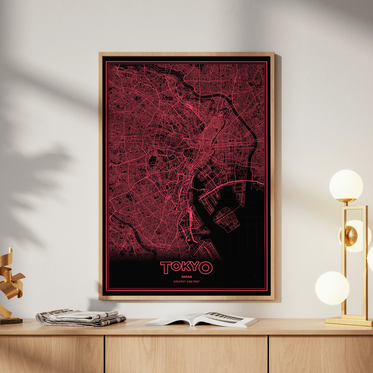 Tokyo Phosphor Map Poster - System Alert