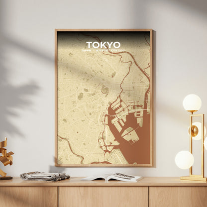 Tokyo Ember Map Poster
