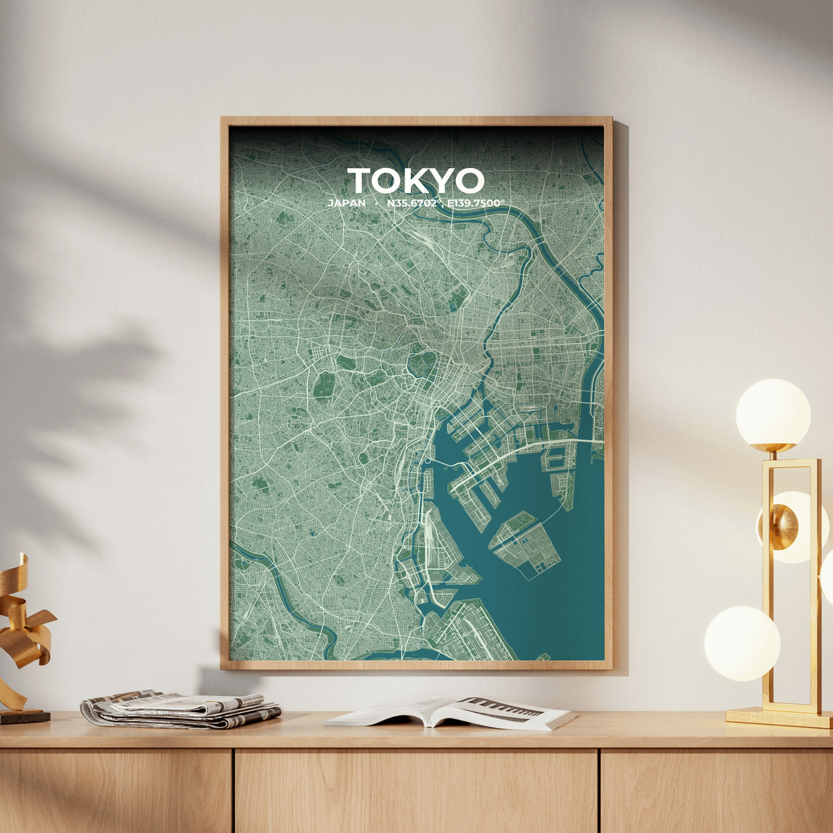 Tokyo Mist Map Poster