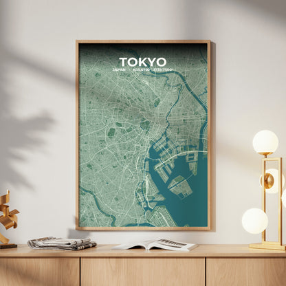 Tokyo Mist Map Poster