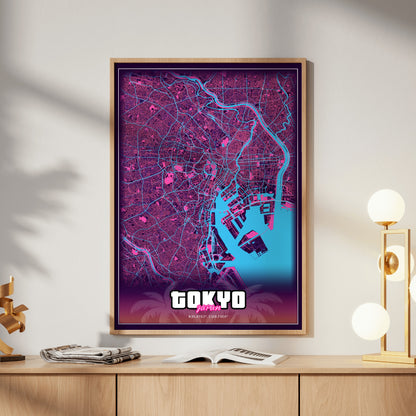 Tokyo GTA Map Poster