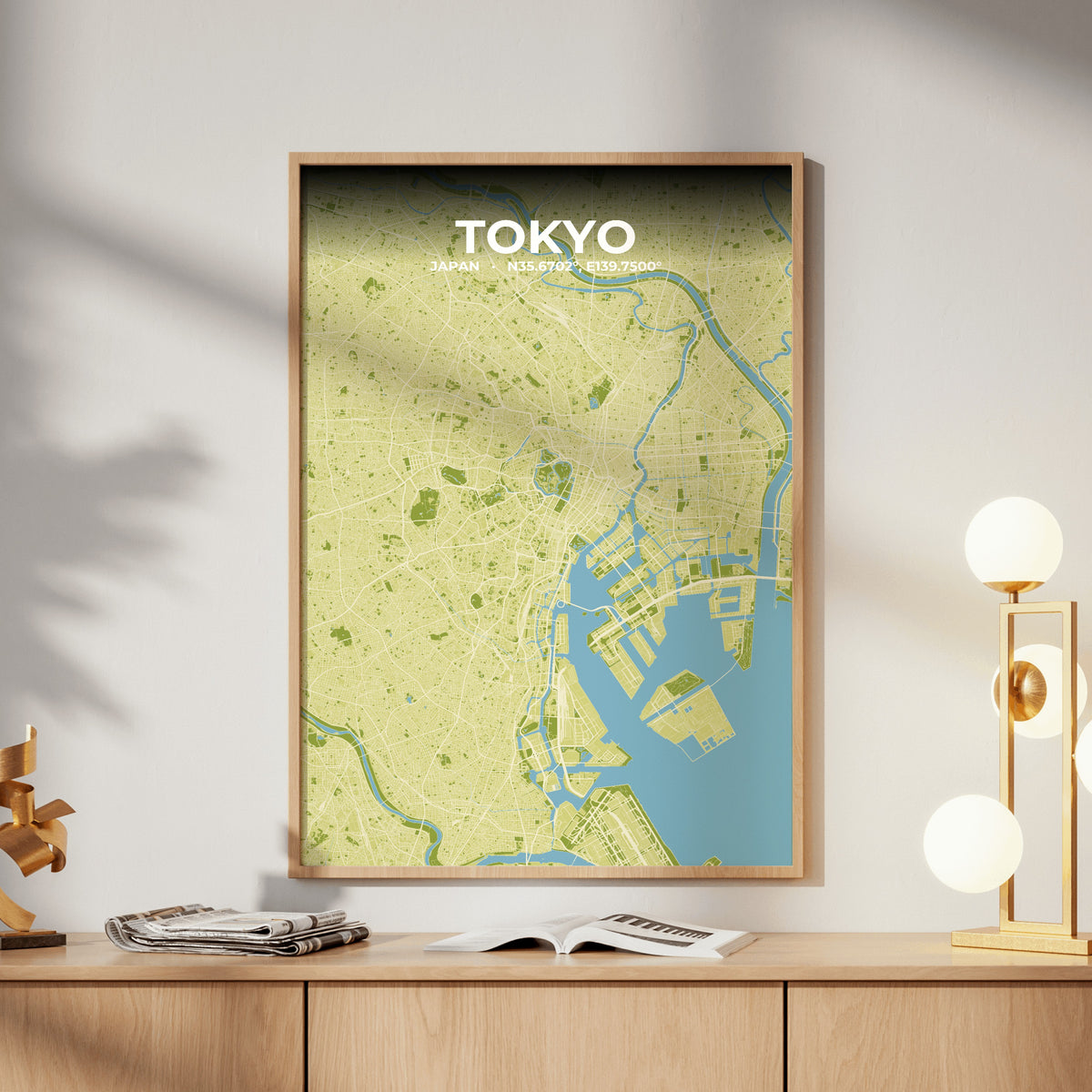 Tokyo Fern Map Poster