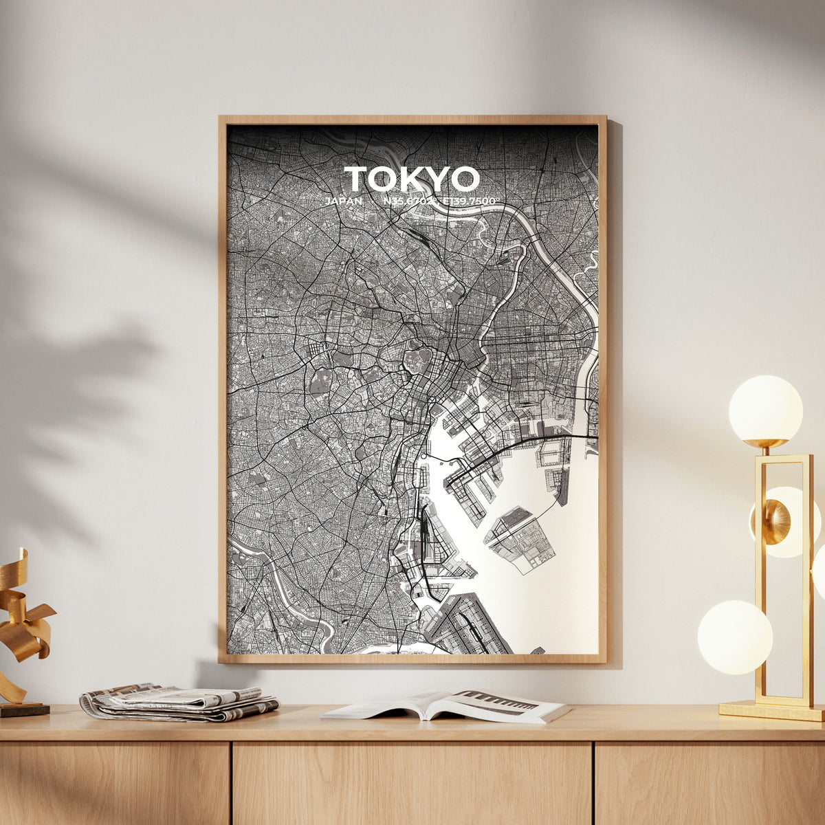 Tokyo Ash Map Poster