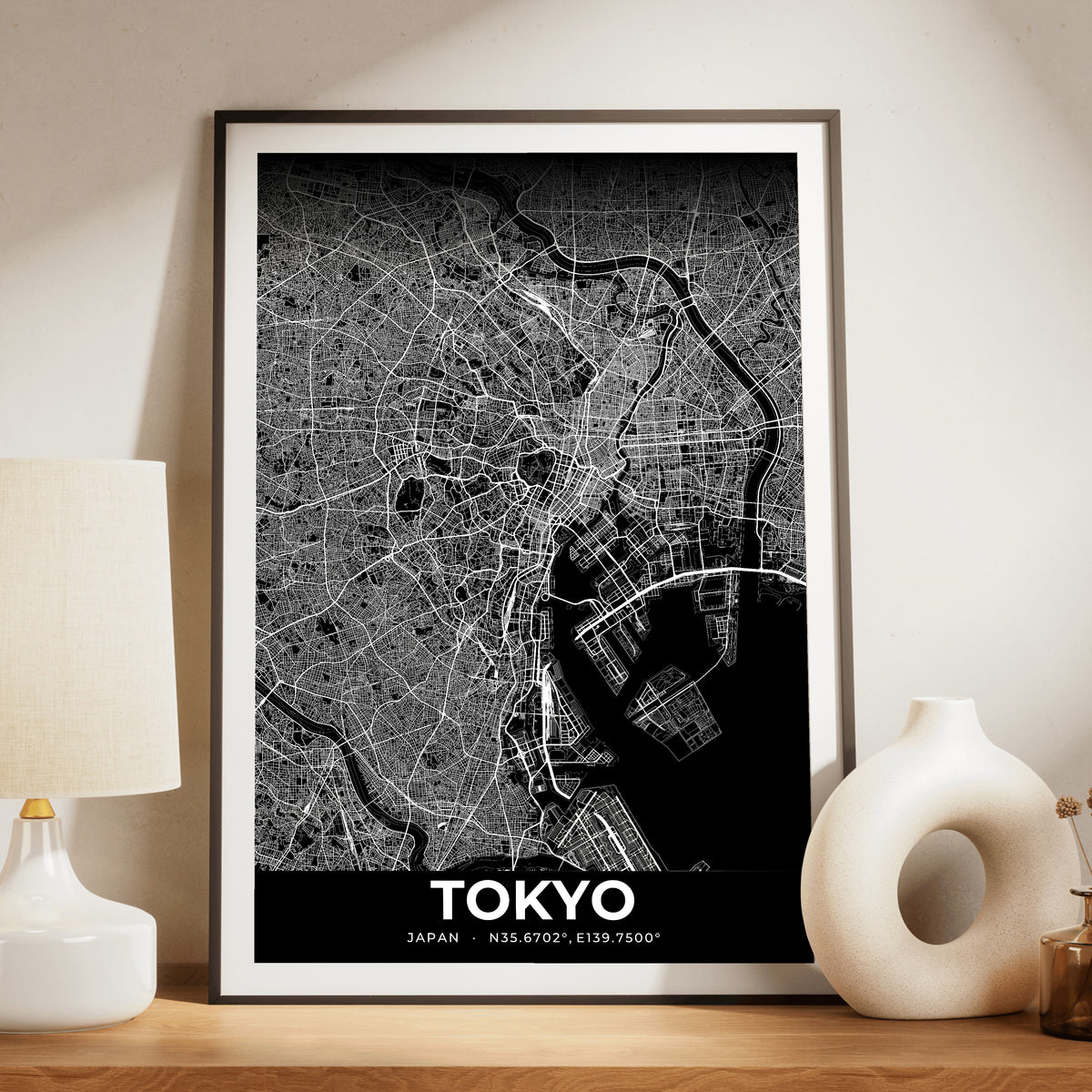 Tokyo Elegant Map Poster