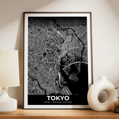 Tokyo Elegant Map Poster