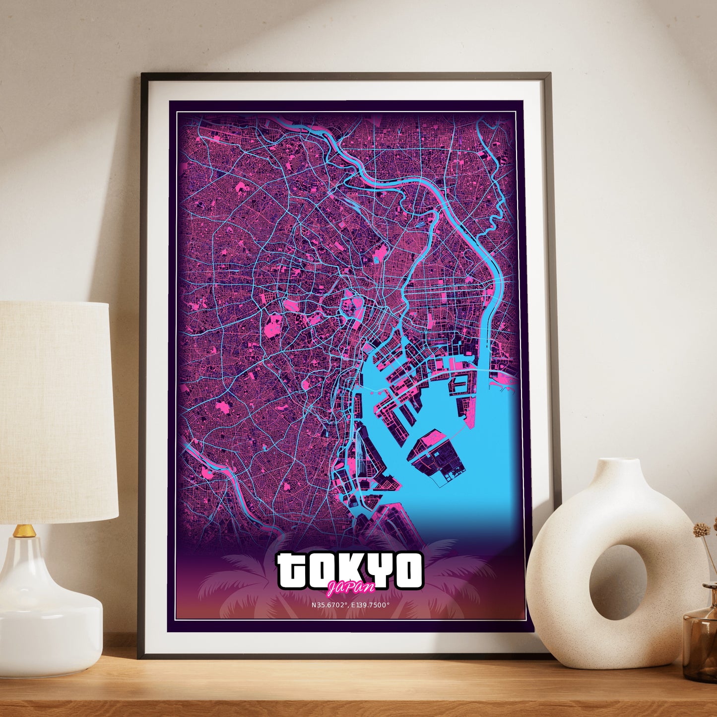Tokyo GTA Map Poster