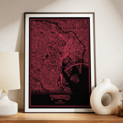 Tokyo Phosphor Map Poster - System Alert