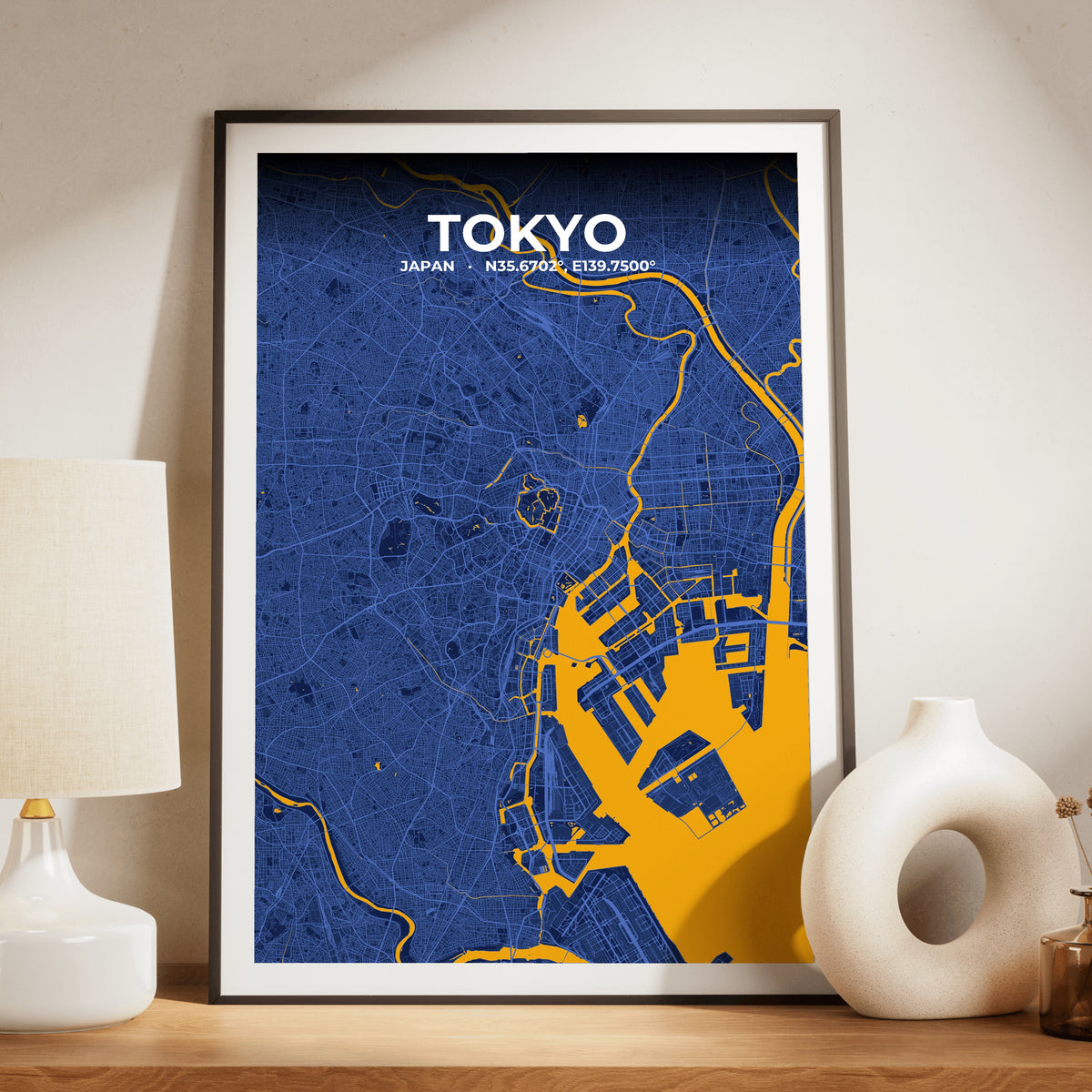 Tokyo Ink Map Poster