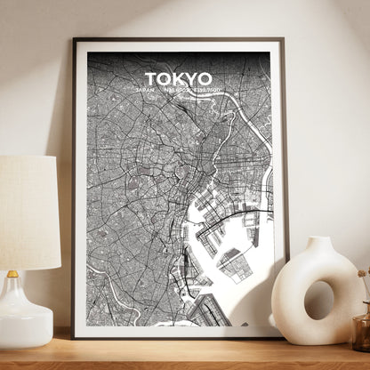 Tokyo Ash Map Poster
