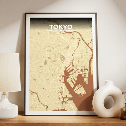 Tokyo Ember Map Poster