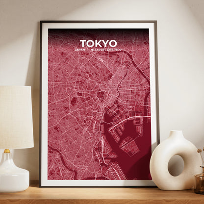 Tokyo Garnet Map Poster