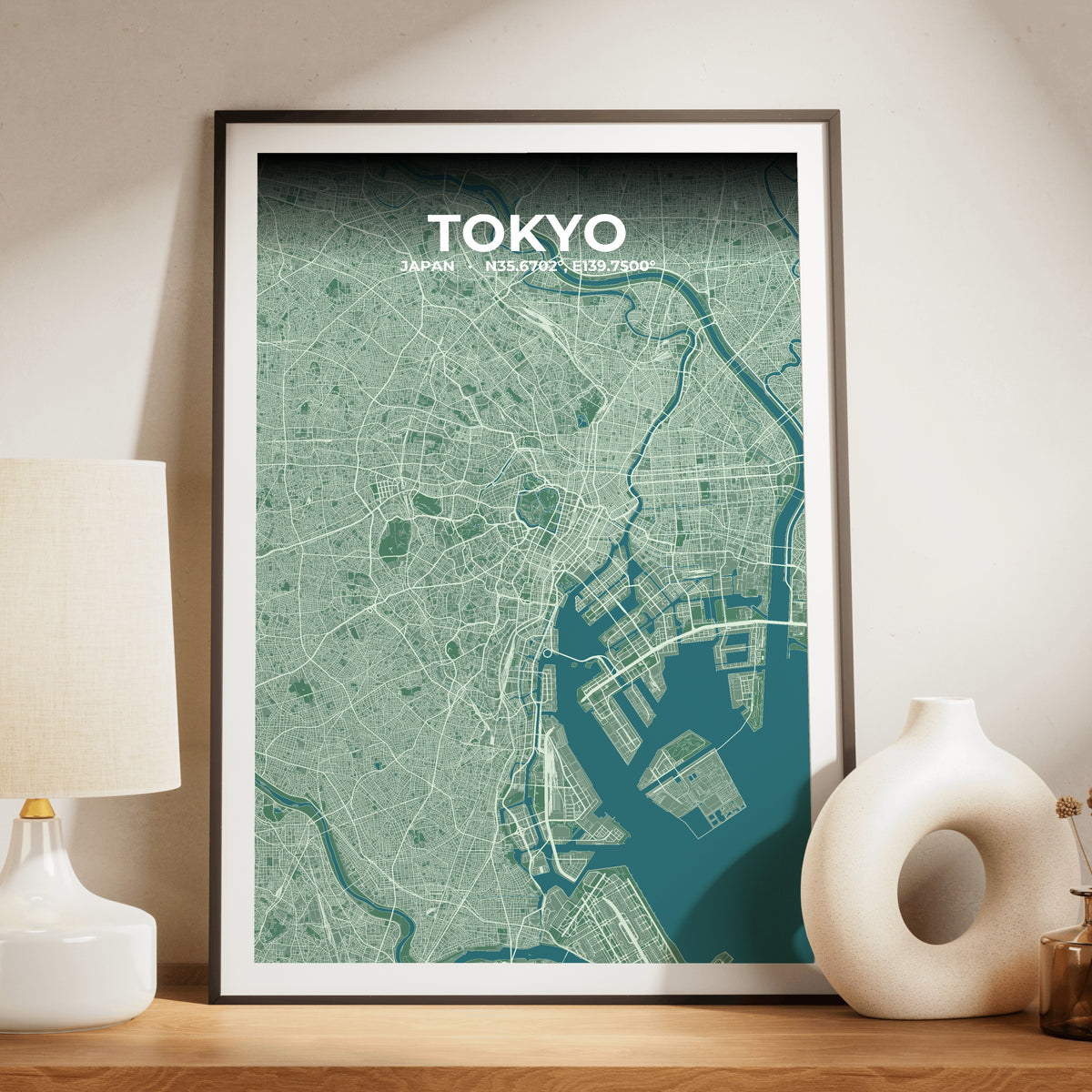Tokyo Mist Map Poster
