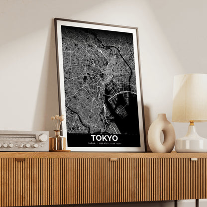 Tokyo Elegant Map Poster