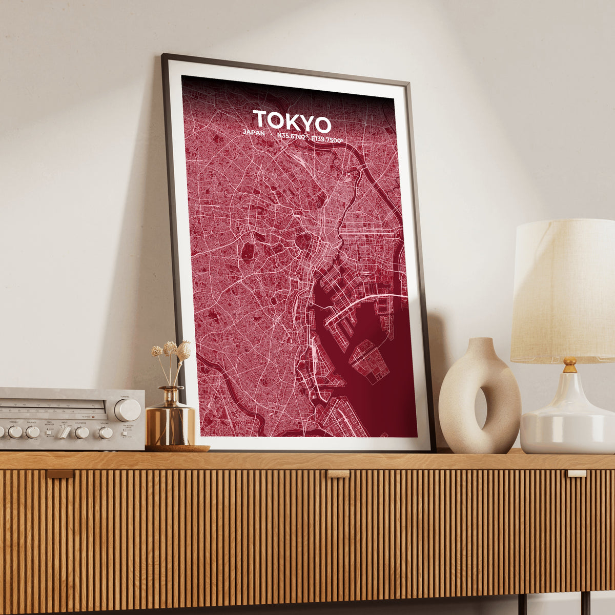 Tokyo Garnet Map Poster