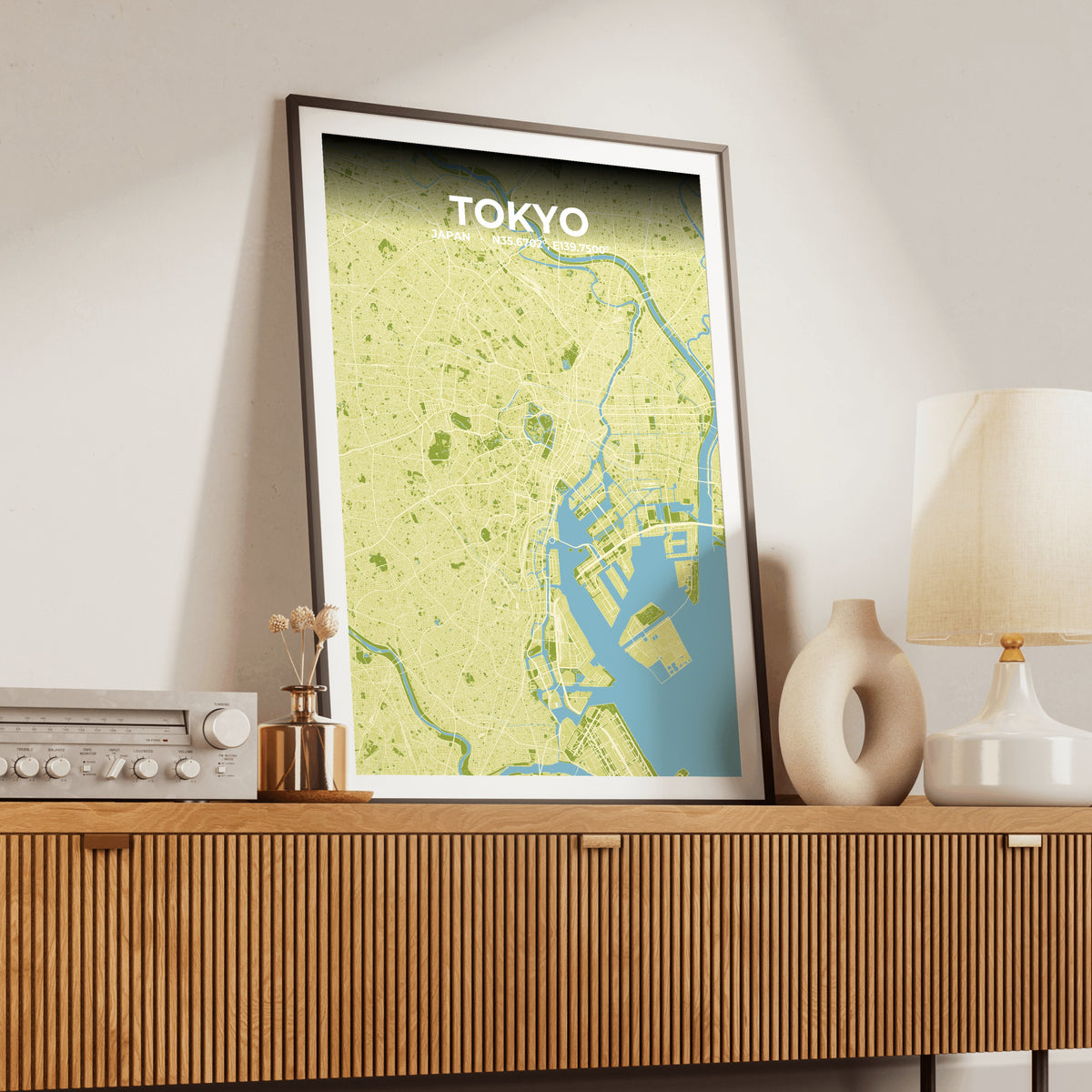 Tokyo Fern Map Poster