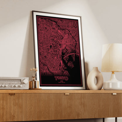 Tokyo Phosphor Map Poster - System Alert