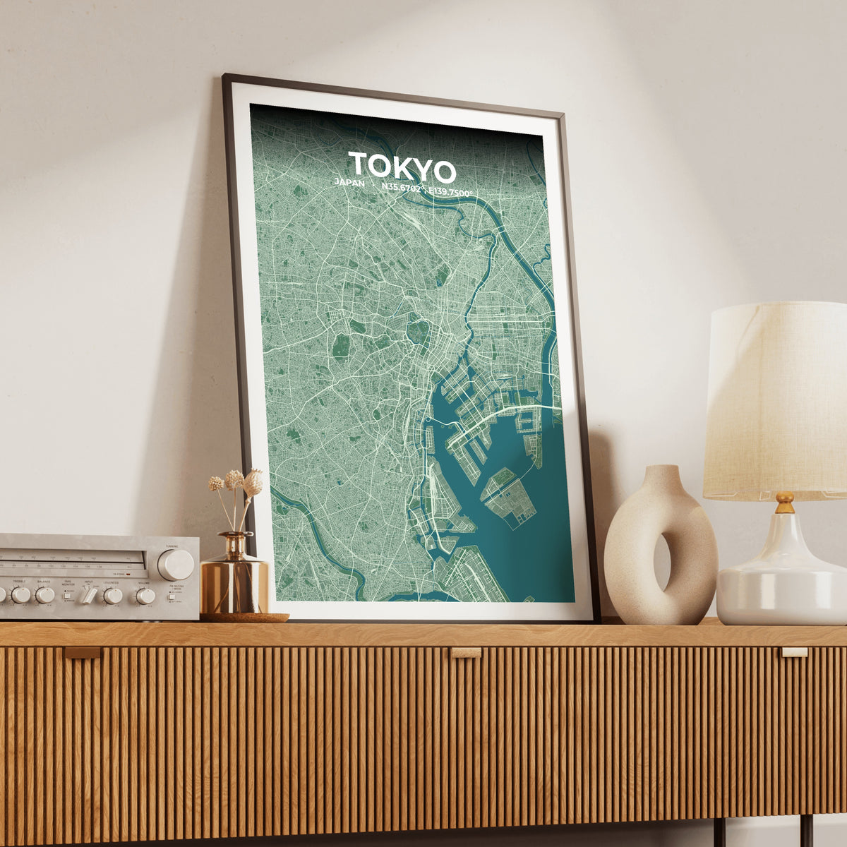 Tokyo Mist Map Poster