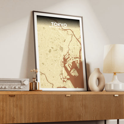 Tokyo Ember Map Poster