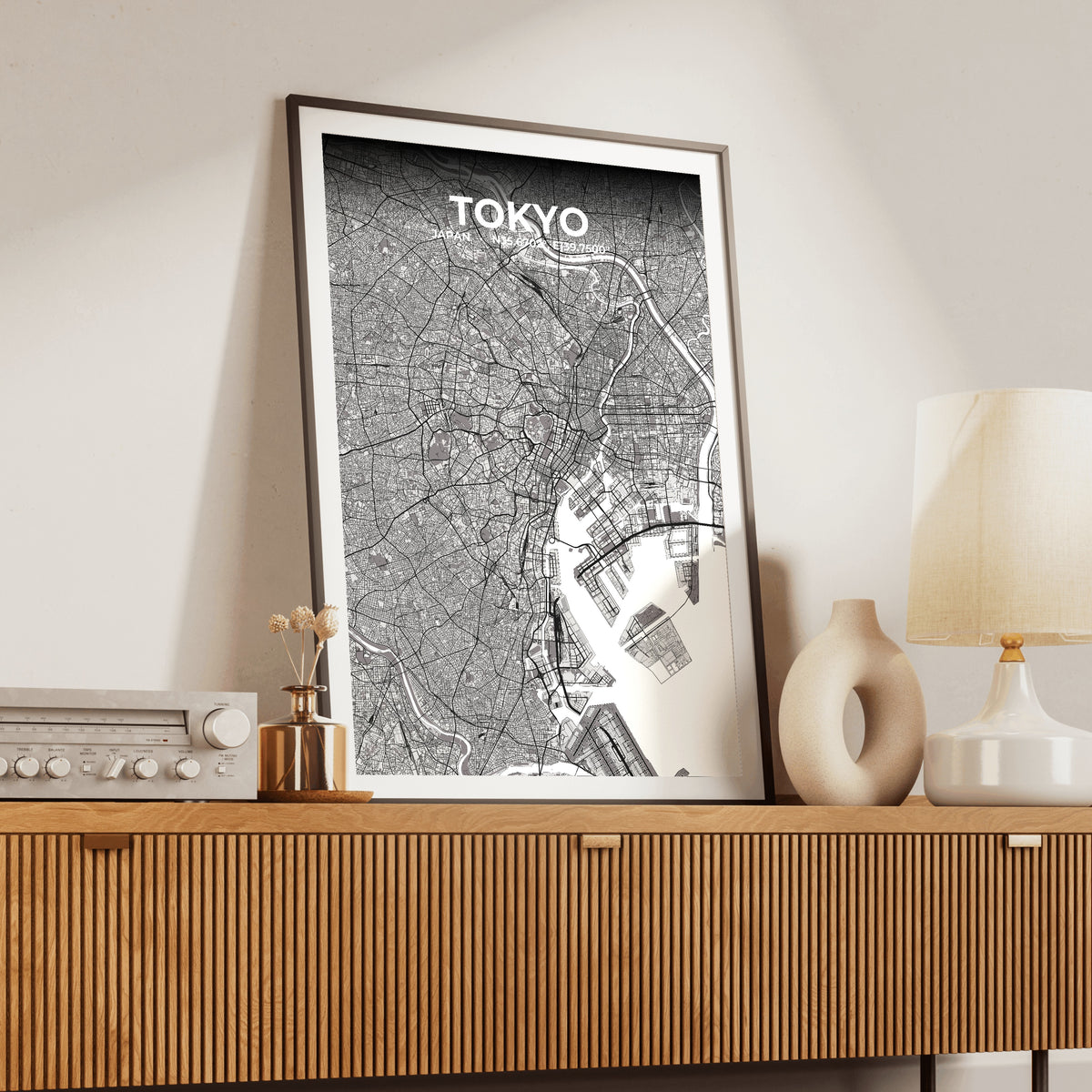 Tokyo Ash Map Poster