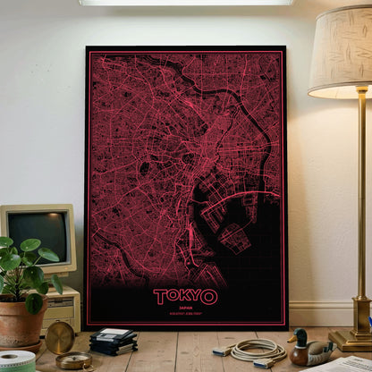 Tokyo Phosphor Map Poster - System Alert