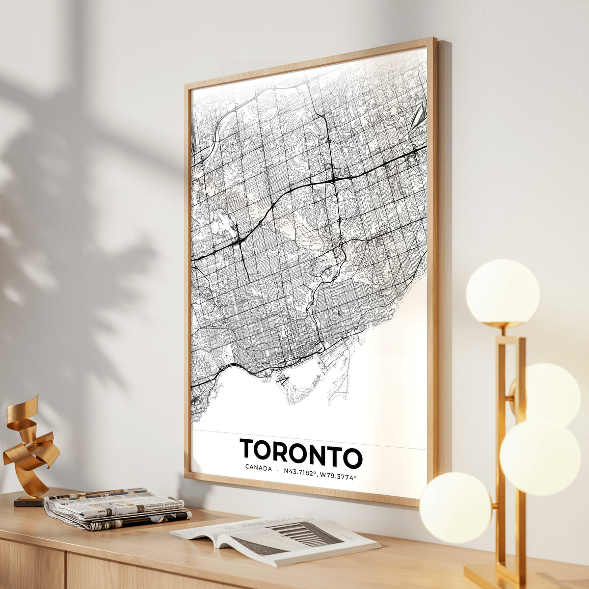 Toronto Elegant Map Poster