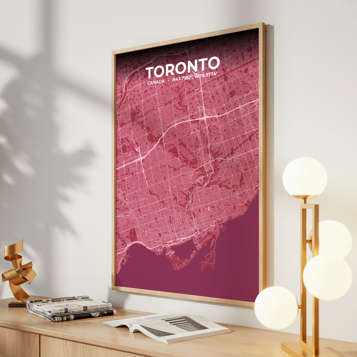 Toronto Scarlet Map Poster