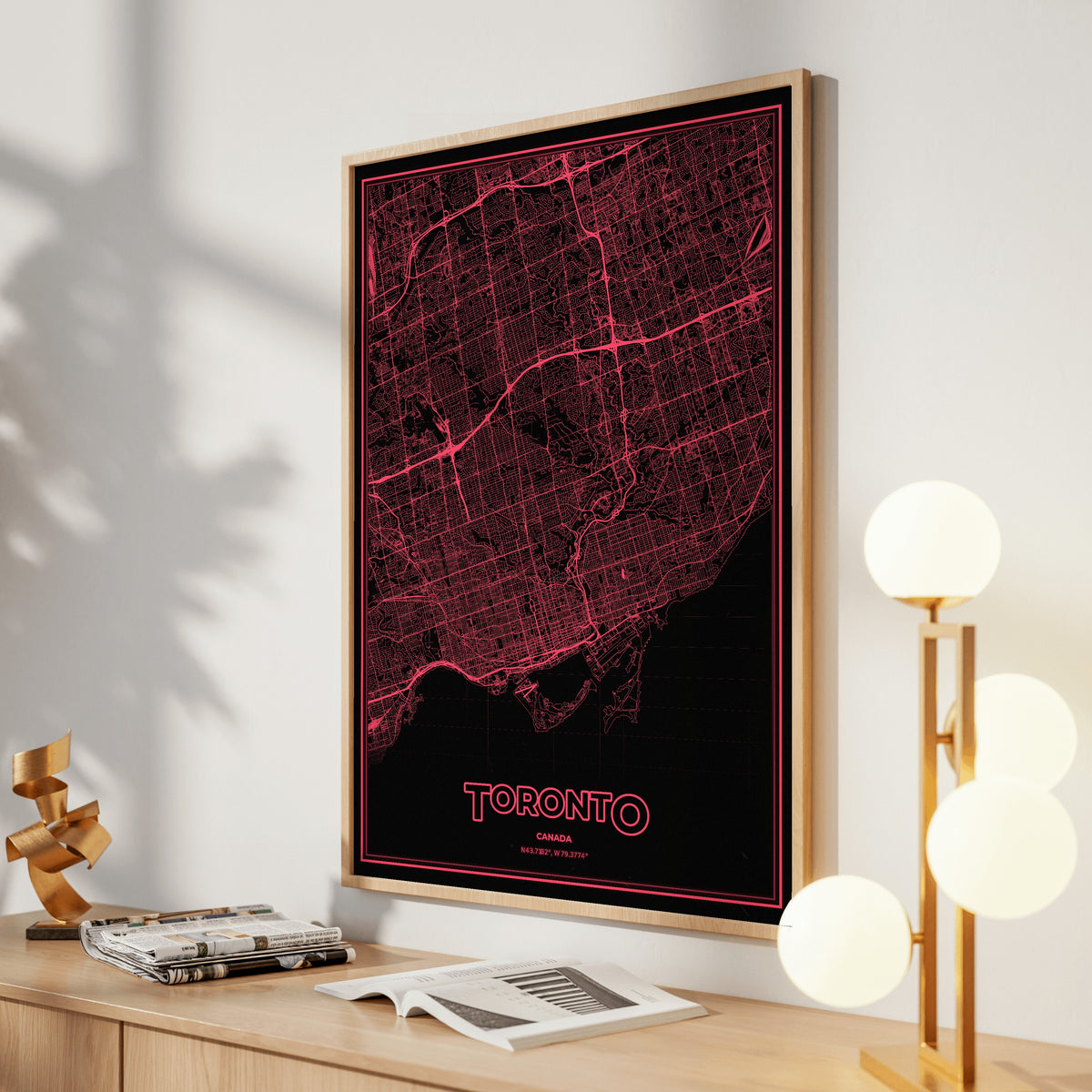 Toronto Phosphor Map Poster - System Alert