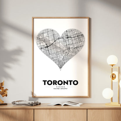 Toronto Heart Map Poster