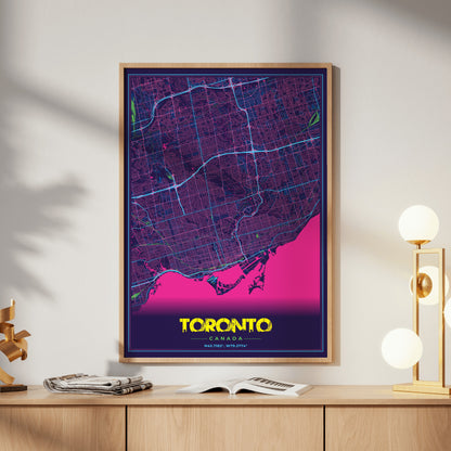 Toronto Cyberpunk Map Poster